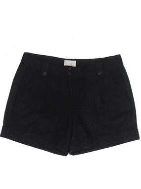 hinge Black Textured High-Waist Women's Shorts